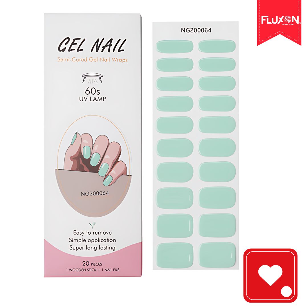 Kit Manilux® |  20 Stickers de Gel Semicurados + Lampára UV ¡50% Off!