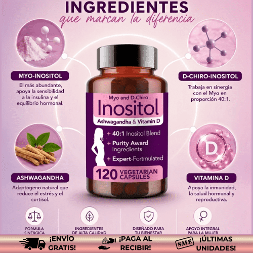 Inositol® | Suplemento que apoya la fertilidad natural, con Ashwagandha & Vitamina D